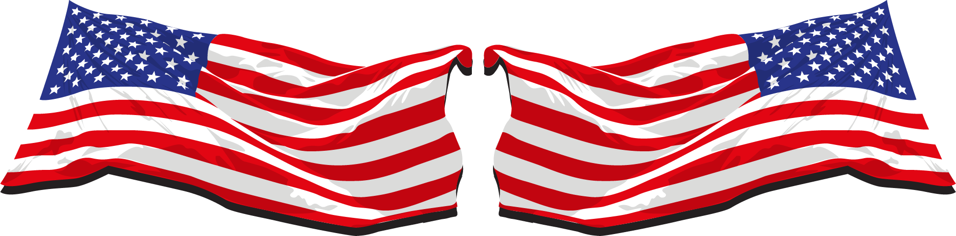Two American flags