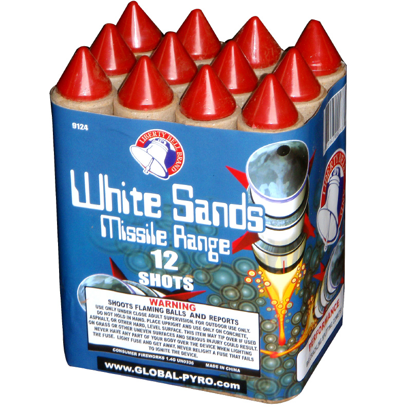 12Shot White Sand Missile (TM) Aerials For Sale Kellner's Fireworks Harrisville, PA