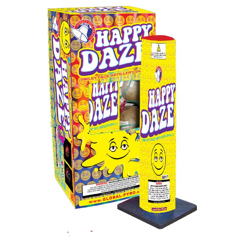 happy daze smiley face reloadable artillery shells