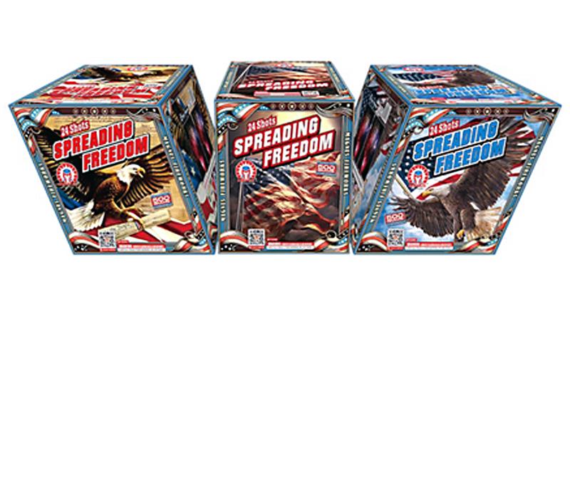 72-Shot Spreading Freedom Aerials | for sale at Kellner's Fireworks