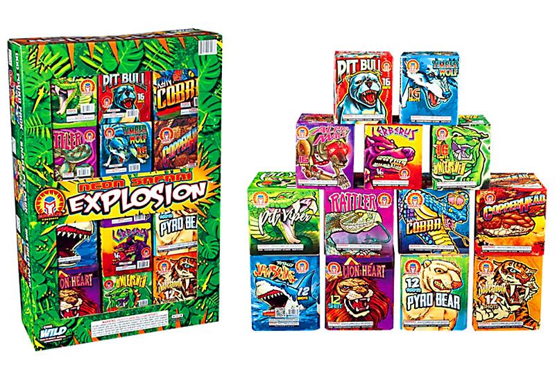 Neon Explosion 200 gram Fireworks Assortment