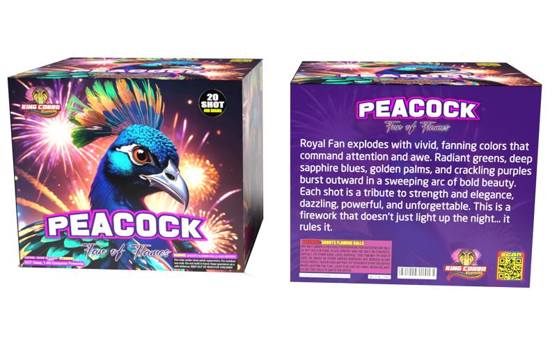 PEACOCK FAN OF FLAMES