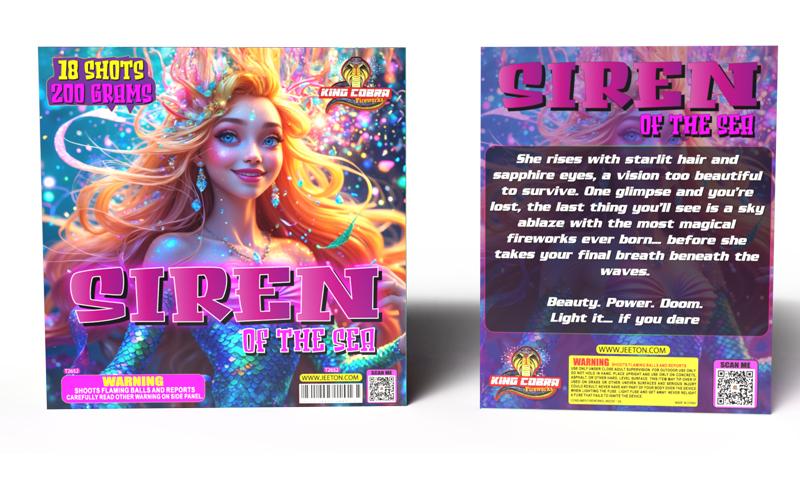 Siren of the sea 200 gram multi shot aerial firework