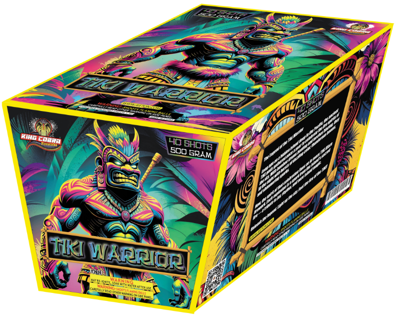 40 shots Tiki Warrior firework